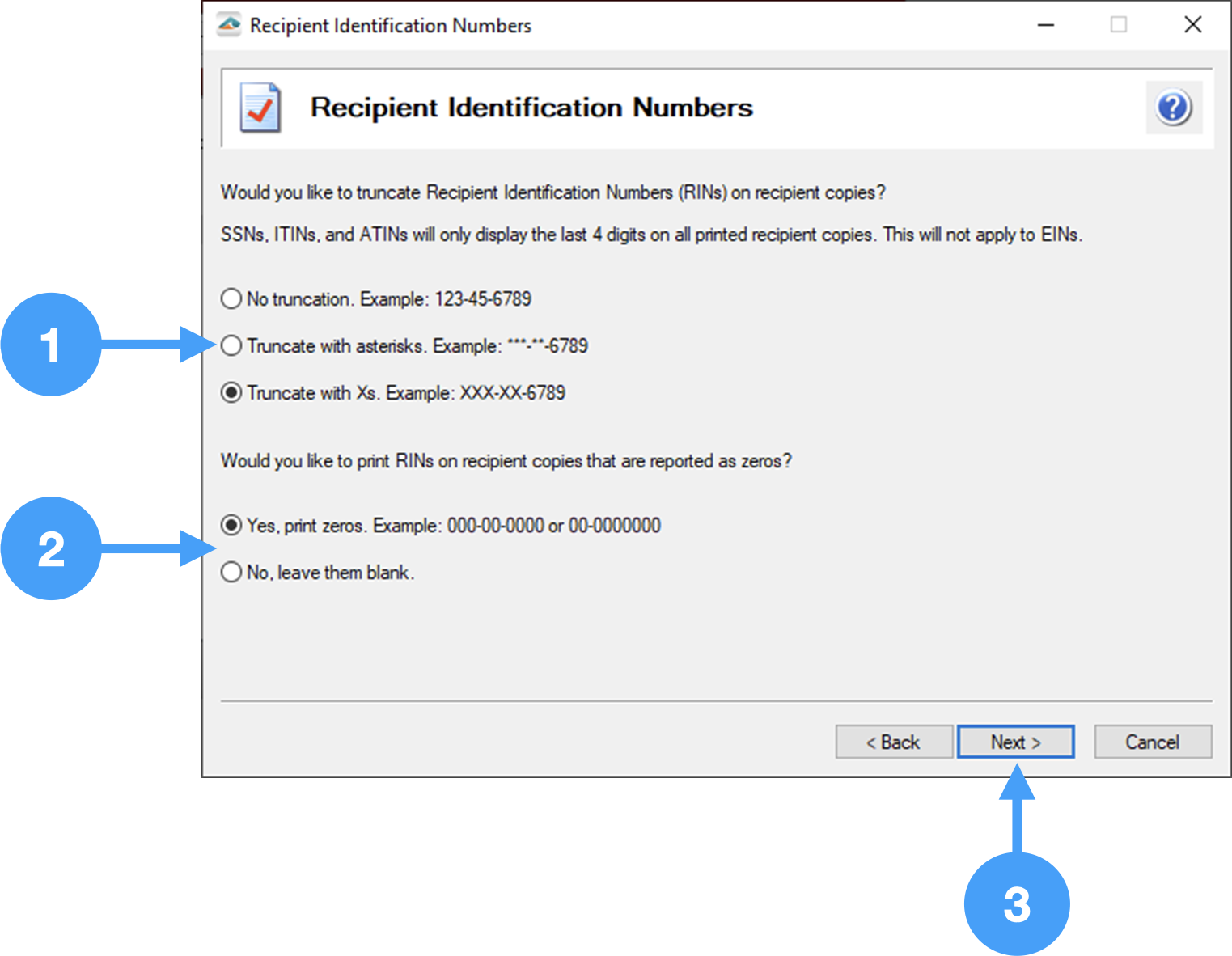 Documentation Resources > 1099 Setup Wizard (Windows) > Processing and Printing 1099-NEC Forms.015.png