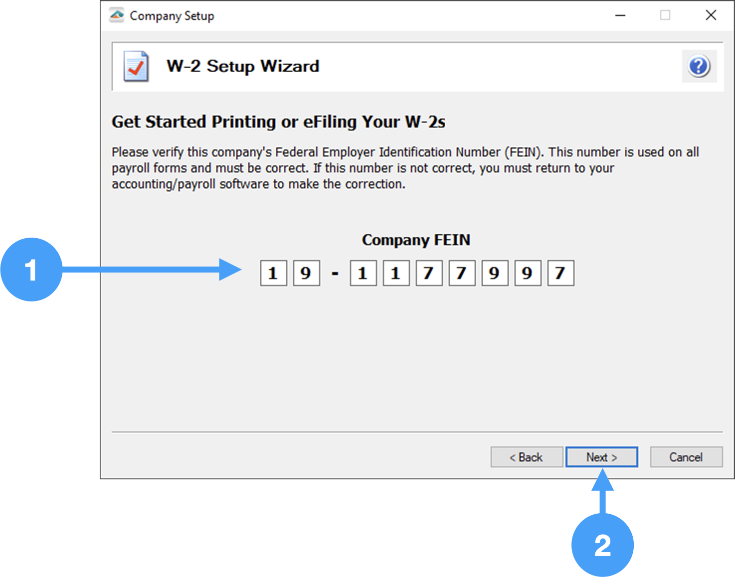 Documentation Resources > W-2 Setup Wizard (Windows) > Windows W-2 Setup Wizard.003.png