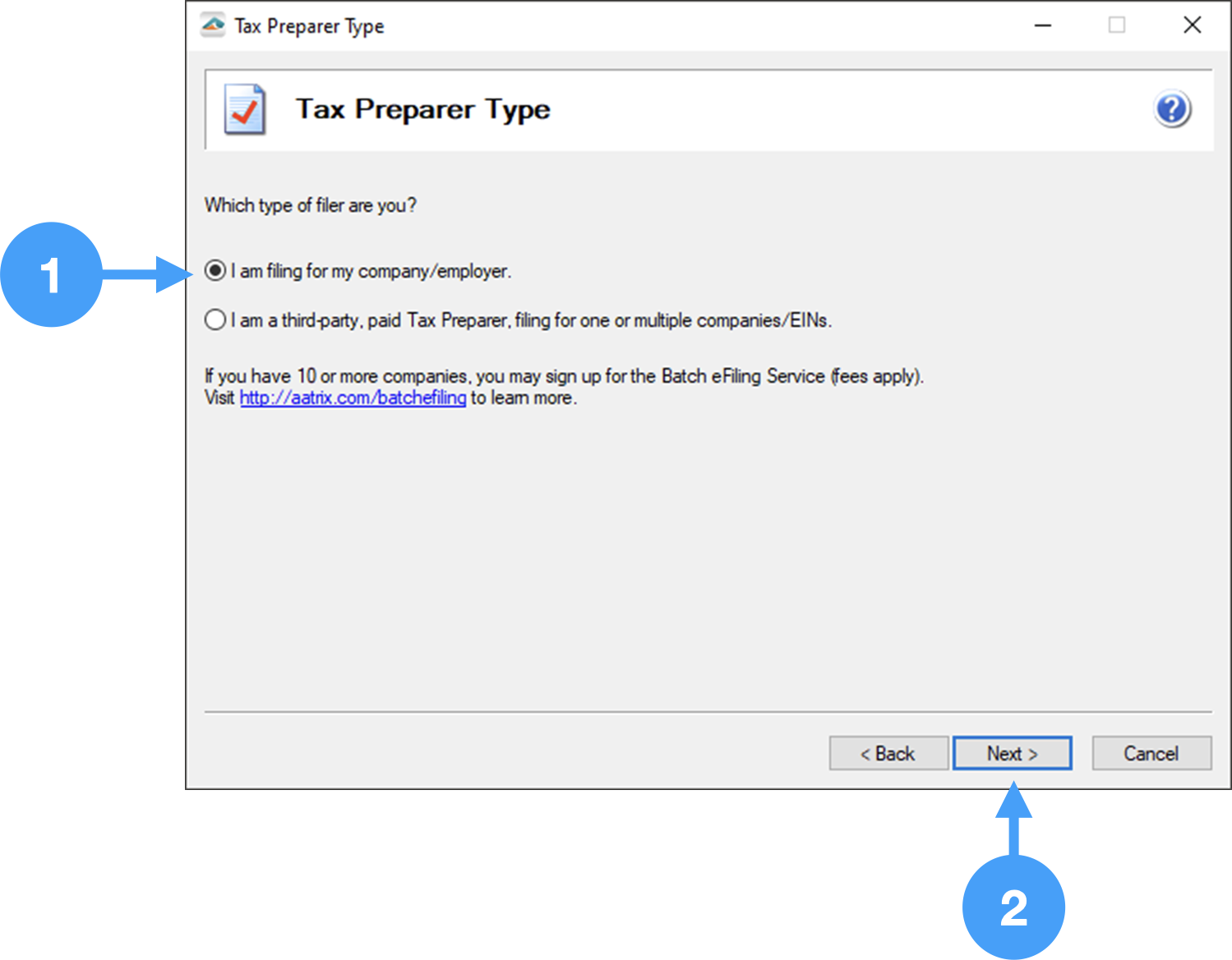 Documentation Resources > W-2 Setup Wizard (Windows) > Windows W-2 Setup Wizard.006.png